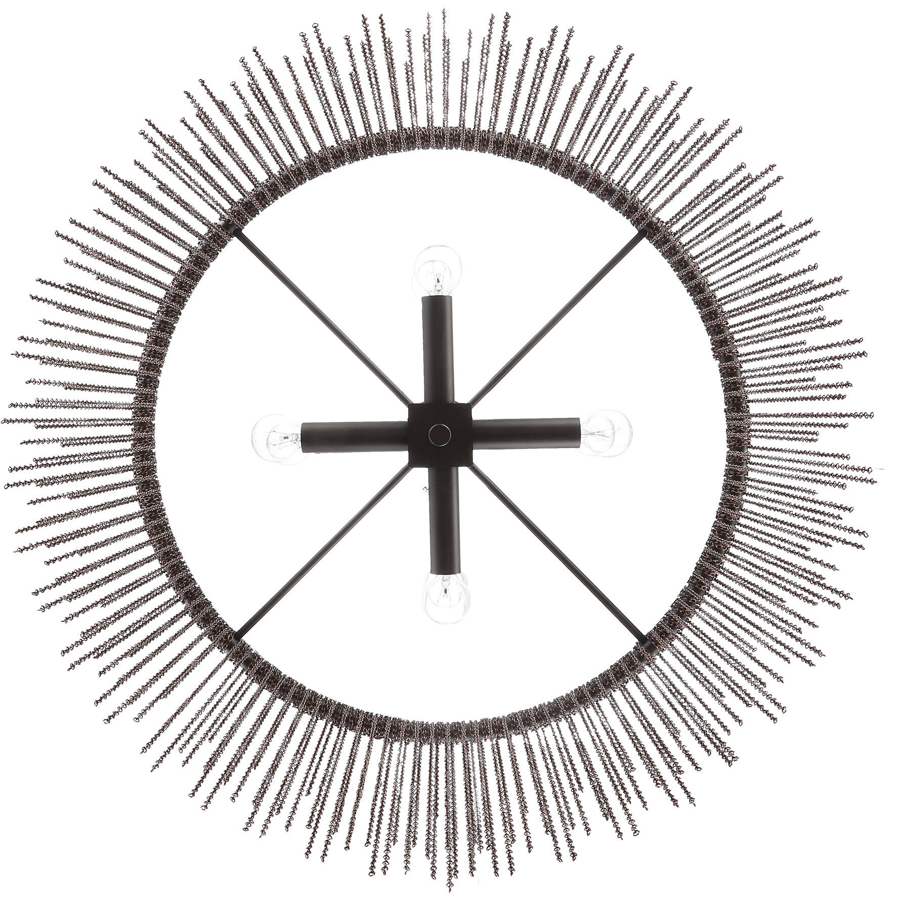 Cleo 8 Light 24 inch Rubbed Bronze Chandelier Ceiling Light